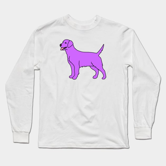 Purple Labrador Long Sleeve T-Shirt by Kelly Louise Art